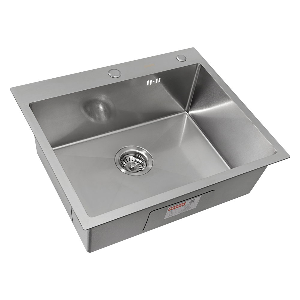 мойка кухонная arfeka eco ar 600x500 satin decor volcanic rock, вулканический камень
