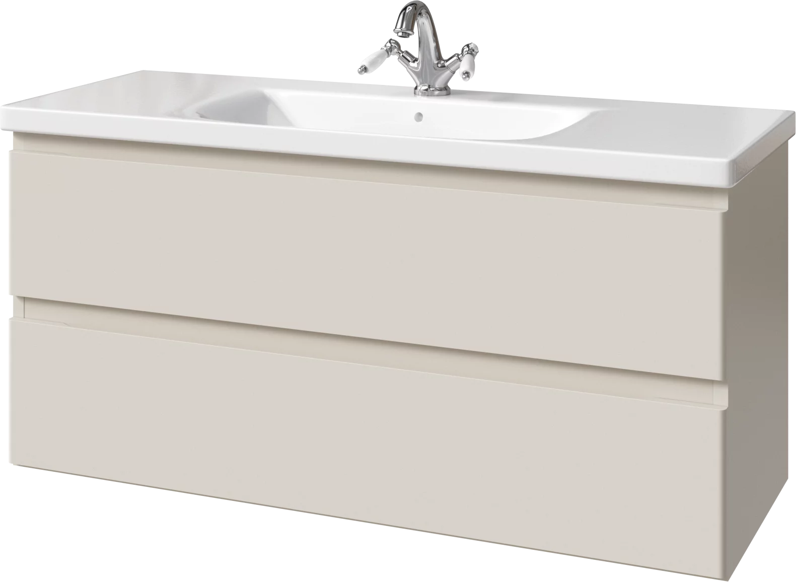 тумба подвесная caprigo forte 120 36116-sf023 бежевый матовый