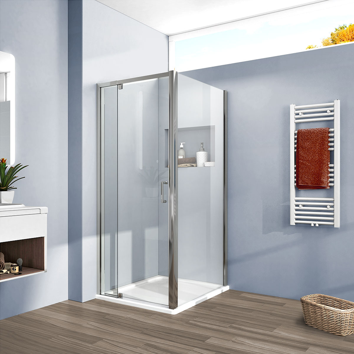 душевой уголок vincea intra vsr-1i901090cl 90/100x90 стекло прозрачное