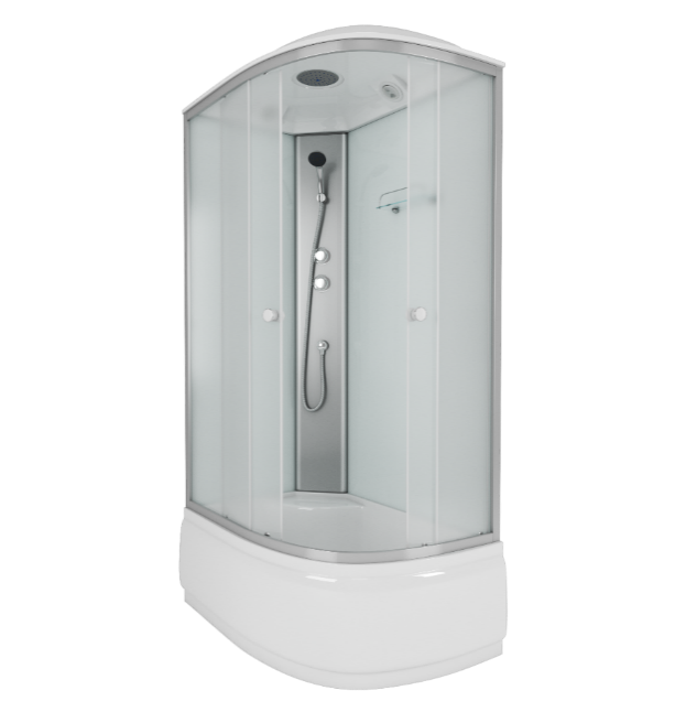 душевая кабина niagara ng-7310-08r 120x80 стекла матовые, профиль хром матовый