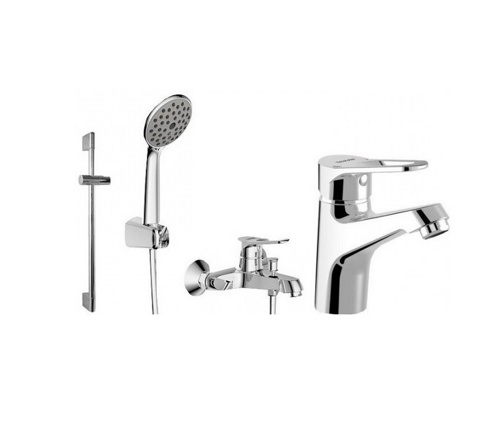 комплект смесителей для ванны bravat eco-d f00314c 3 в 1