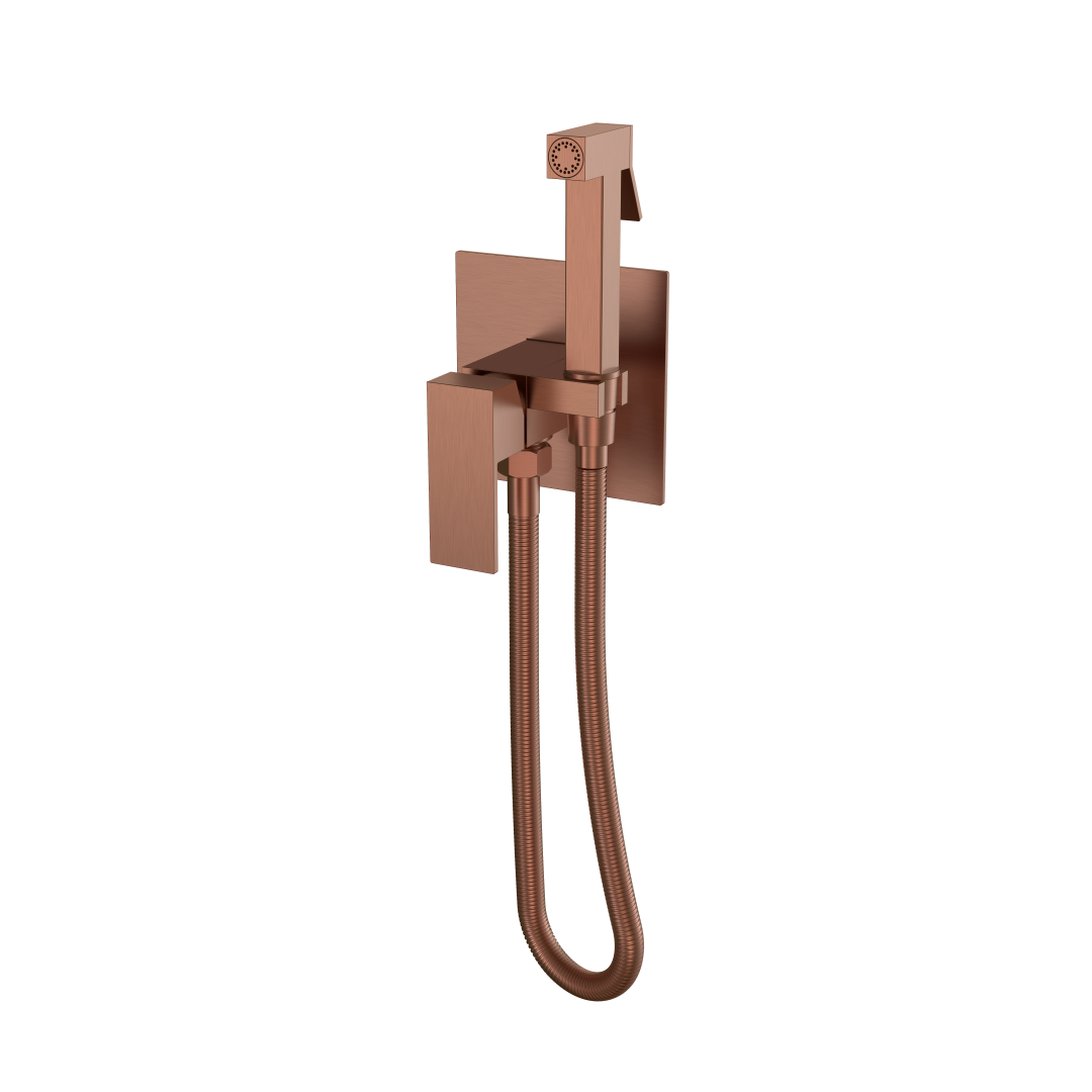 смеситель для биде boheme qubic brushed bronze 477-brb брашированная бронза