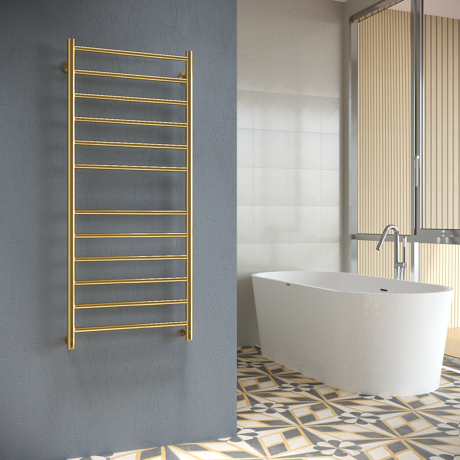 полотенцесушитель водяной stinox toscana 50x120 золото глянец