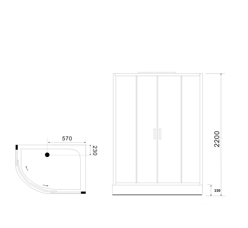 Душевой уголок Gutewetter Shape Round GK-864A 90x90 (хром/стекло матовое) фото 15 душевой уголок gutewetter shape round gk-864a 90x90 (хром/стекло матовое) фото 15