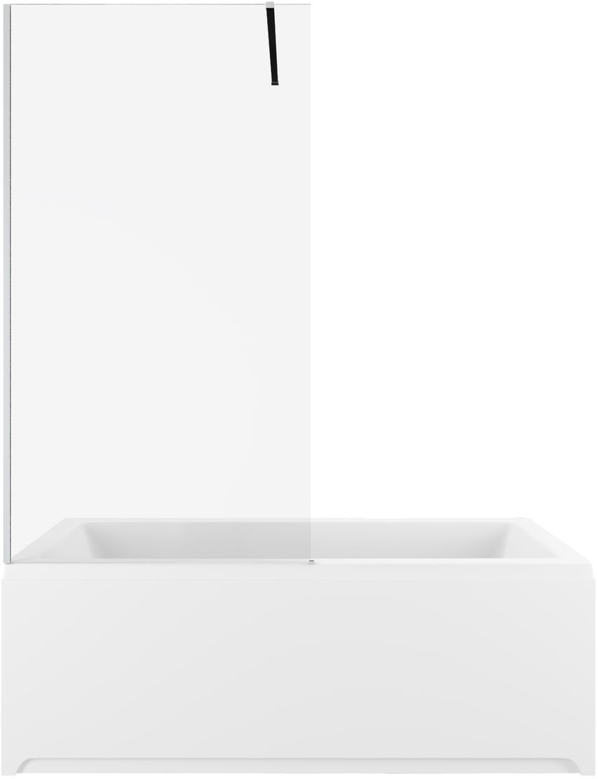 шторка для ванны allen brau infinity 3 3.21061.ba 82,5x160 стекло прозрачное / профиль серебро брашированное