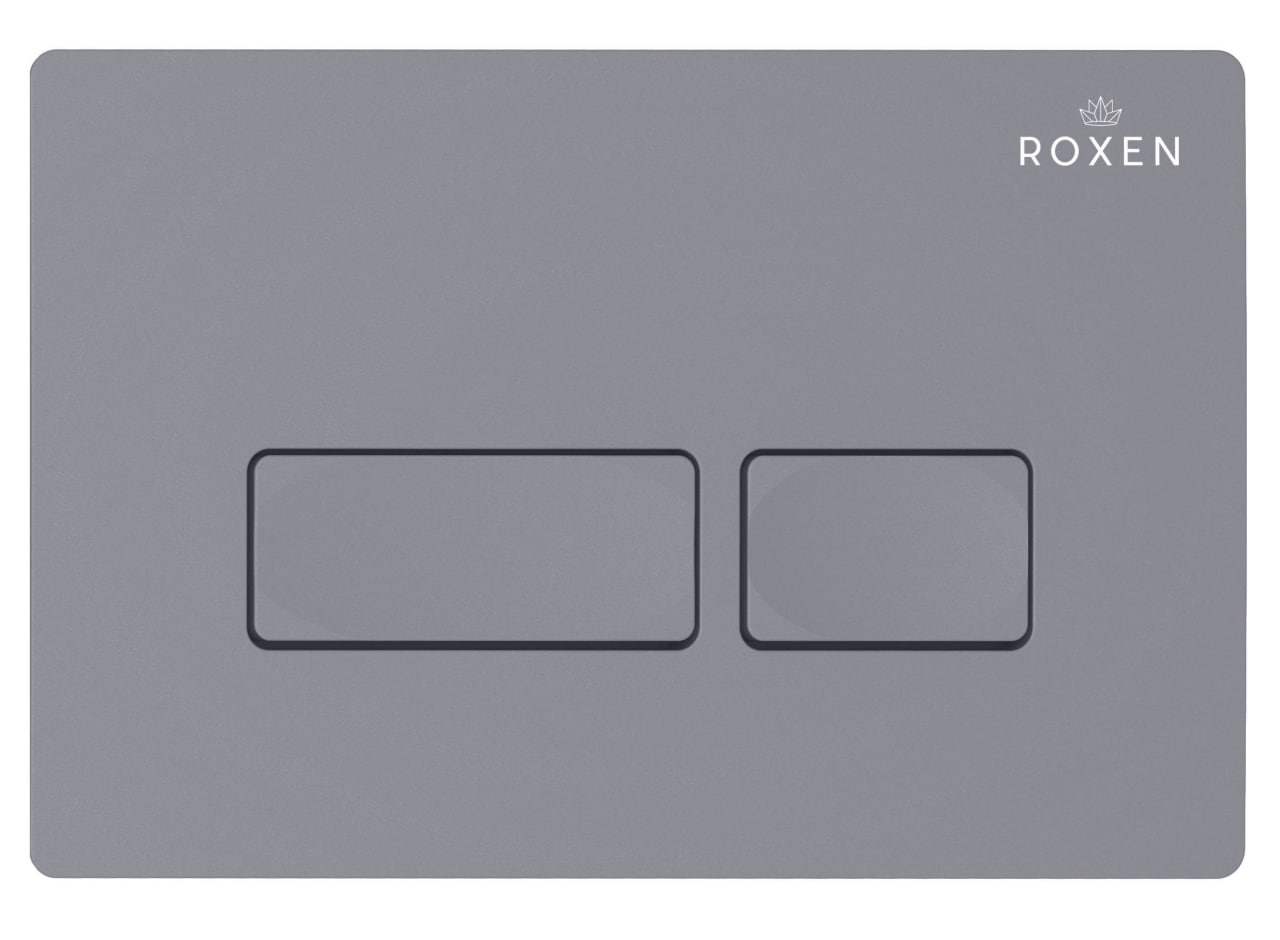 клавиша смыва roxen caspia 410280dg серый бетон