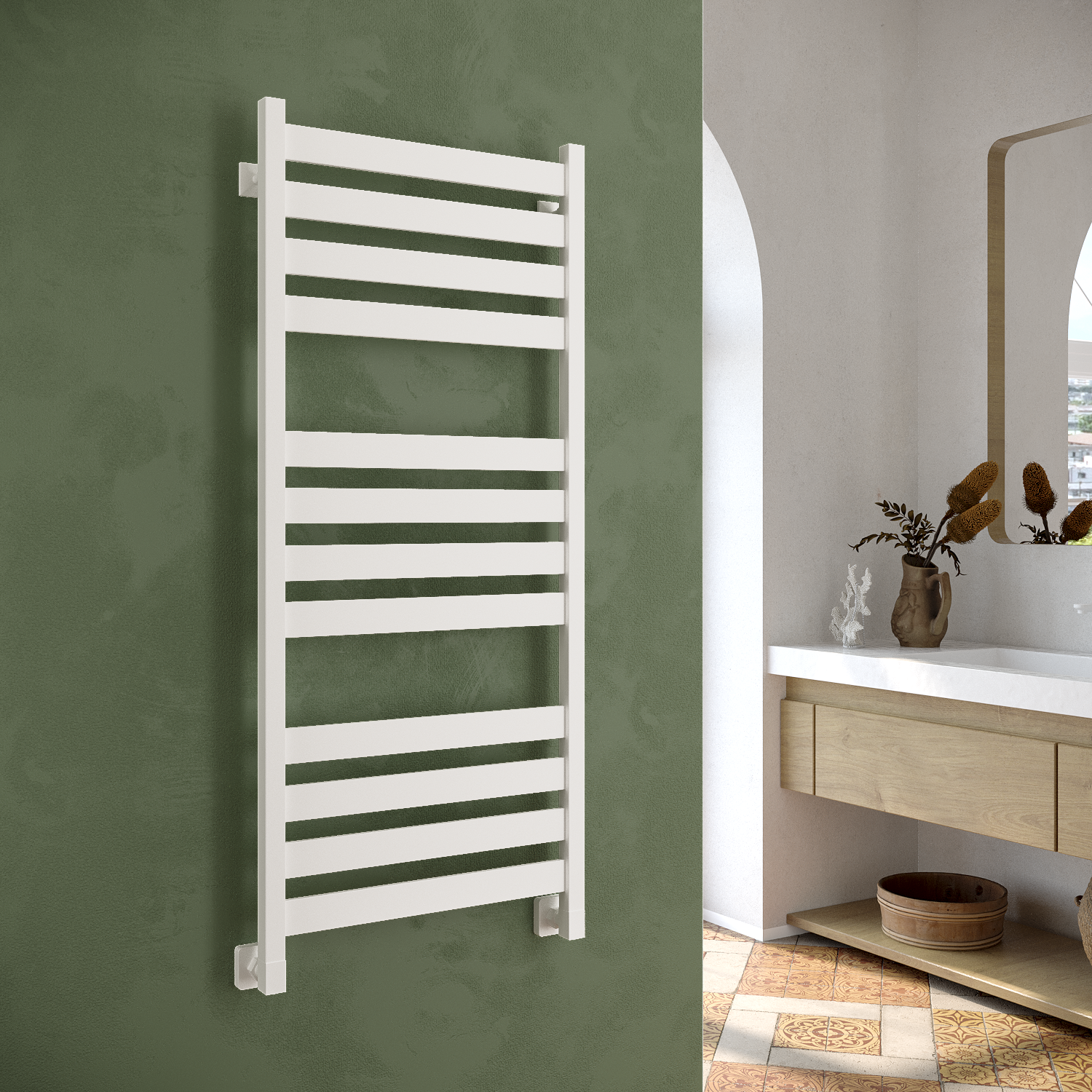 полотенцесушитель водяной stinox sanremo luxe 50x120 белый матовый