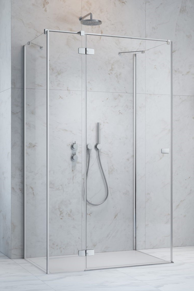 душевой уголок radaway fuenta kdj+s 110x90 левый, стекла прозрачные, профиль хром