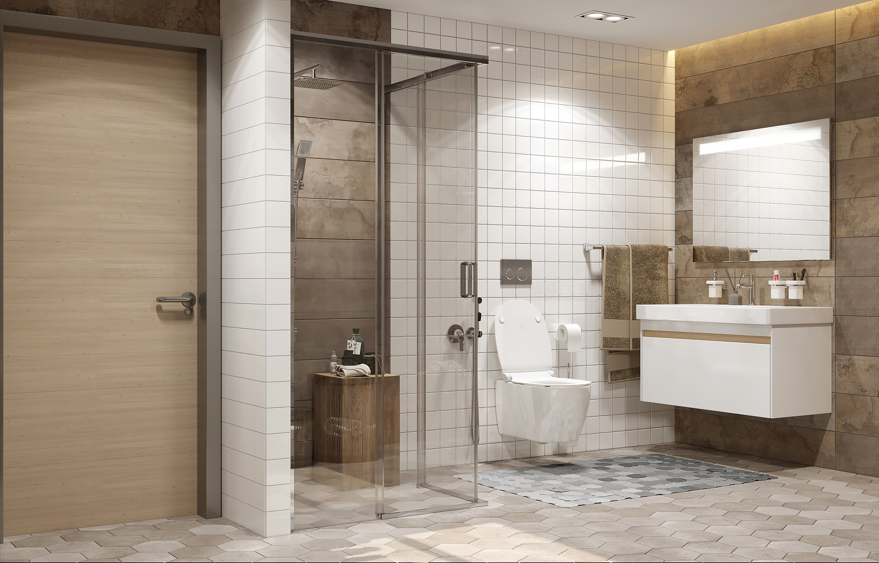 Душевой уголок Gutewetter Practic Square GK-433 88x88 (матовый хром/полистирол rain) фото 6 душевой уголок gutewetter practic square gk-433 88x88 (матовый хром/полистирол rain) фото 6