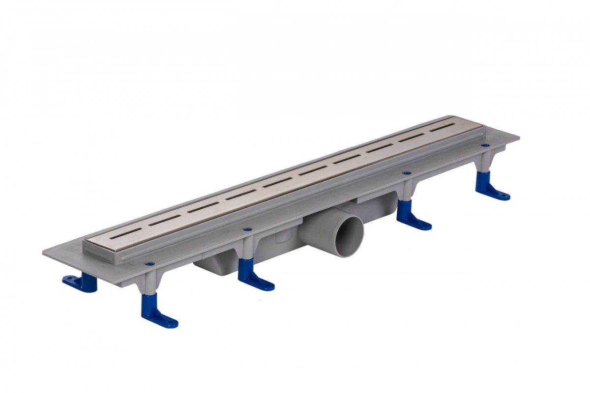душевой лоток styron sty-li-60 с решеткой line, хром