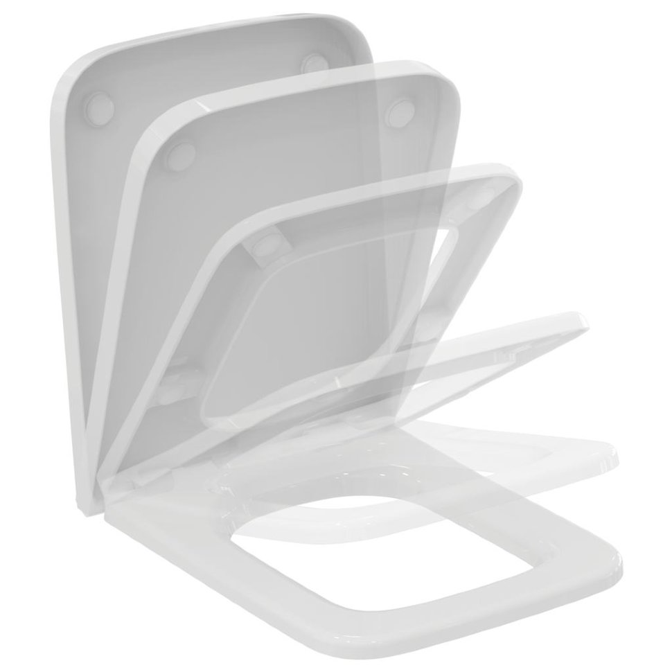 крышка-сиденье для унитаза ideal standard blend cube t392701 белая