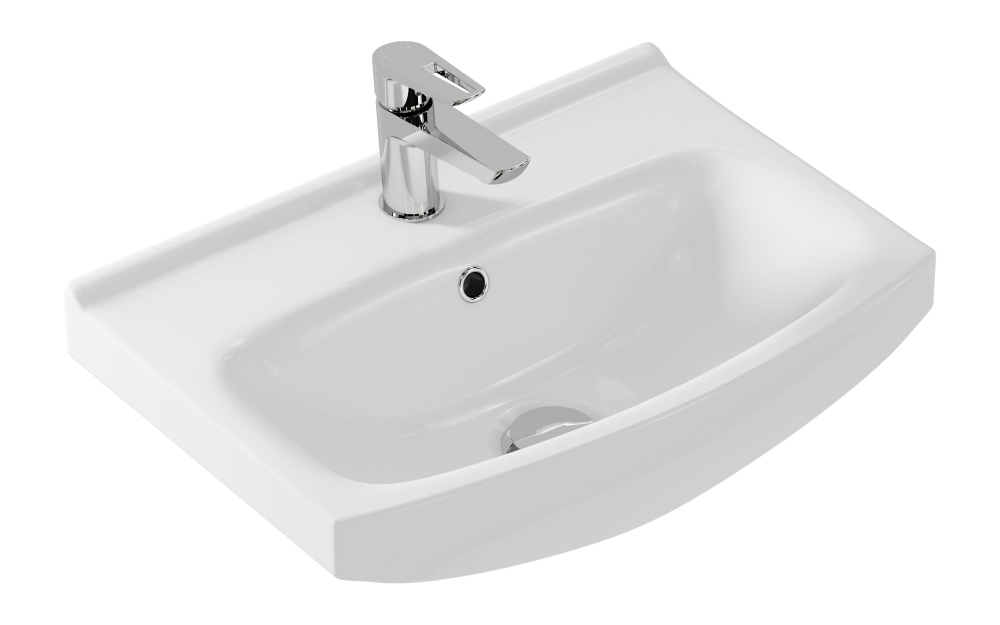 умывальник мебельный cersanit cersania s-um-ce55/1-w 55x39 белый