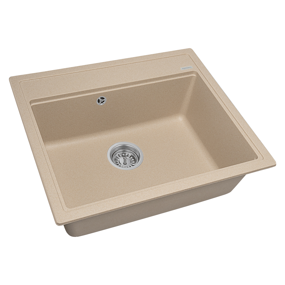 мойка кухонная aquasanita rock sqr 101 110 aw beige, бежевый