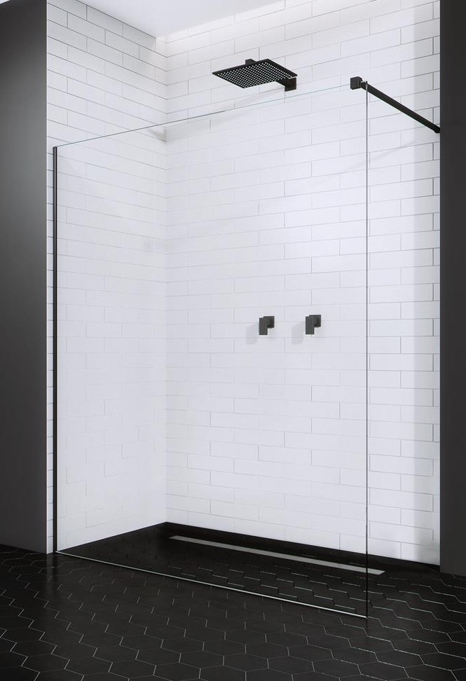 душевой уголок radaway walk-in modo x ii black 115