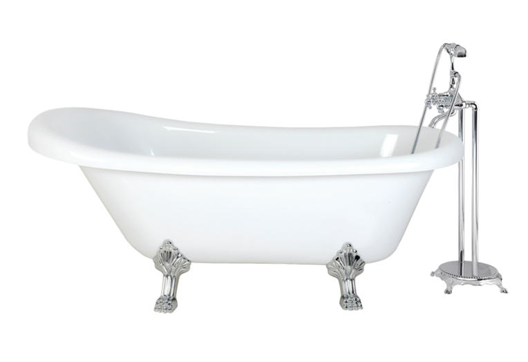 ванна акриловая ceruttispa classic ct9323 157x77 на хромированных львиных лапах, белый