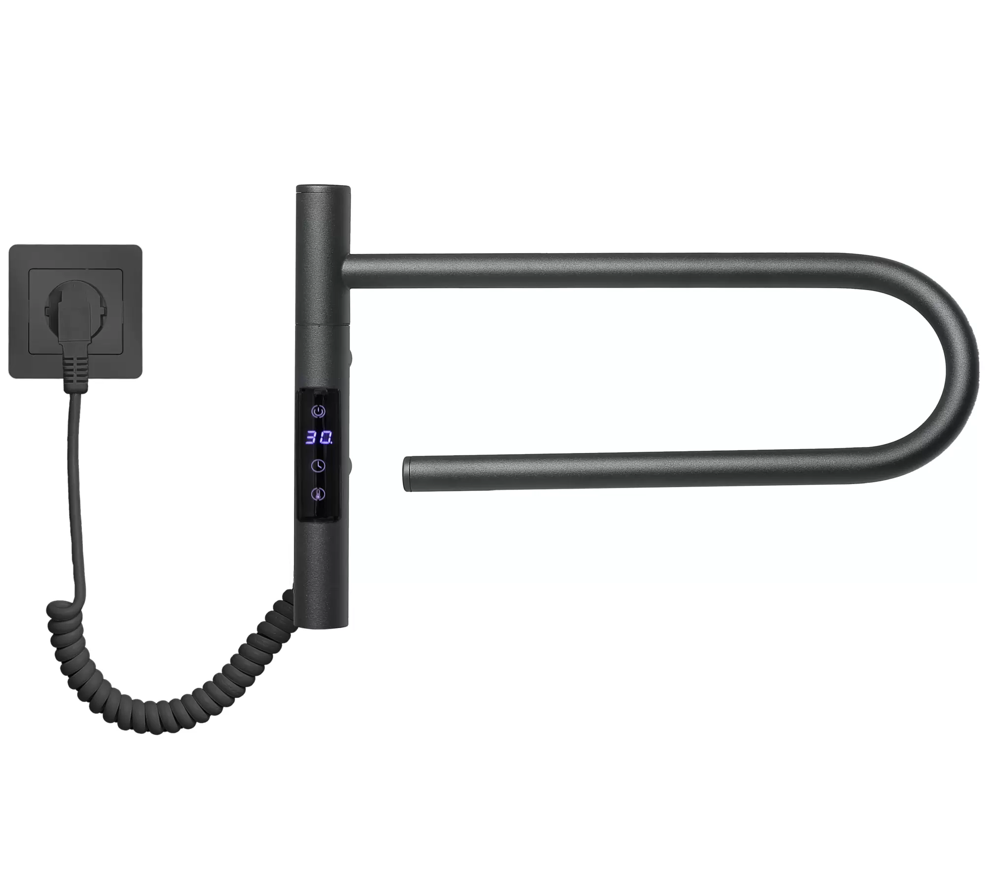 полотенцесушитель электрический gloss&reiter smart e2.l.39x25.r1.cm1.таймер. myap чёрный