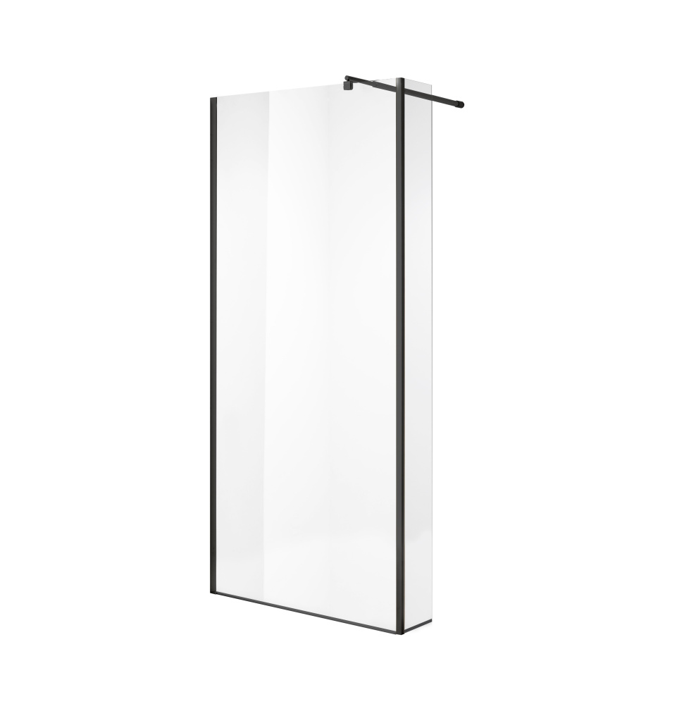 душевой уголок niagara nova ng-684-10 black 100x195 стекла прозрачные, профиль черный