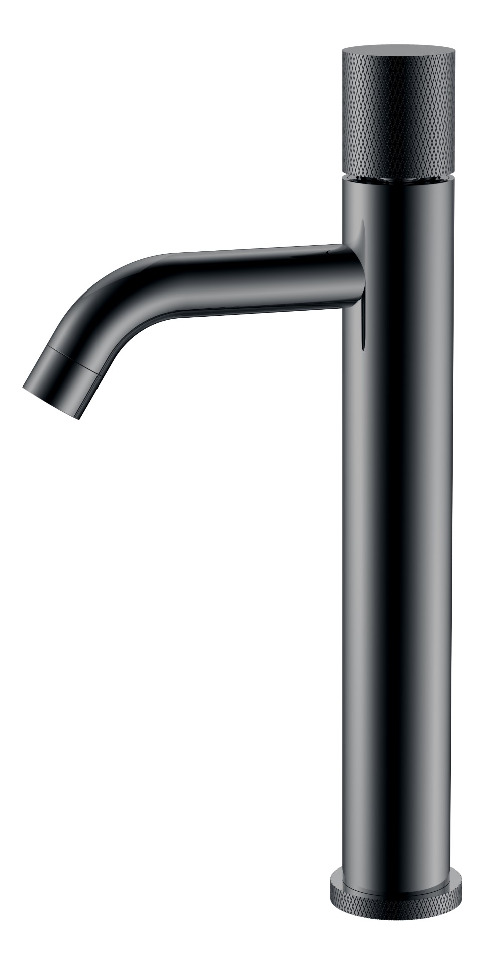 смеситель для умывальника boheme stick touch shine gun metal графит глянцевый