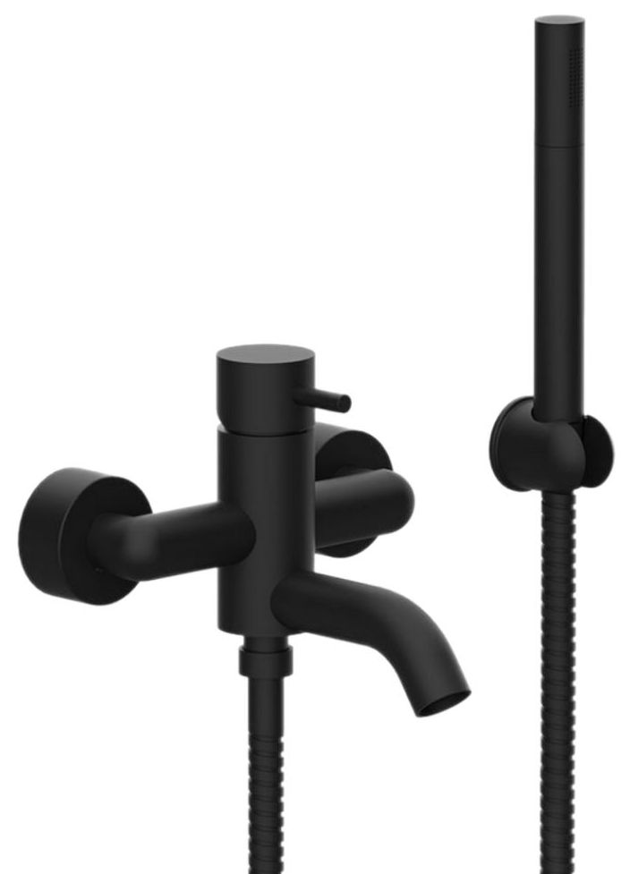 смеситель для ванны daniel tokyo tk61015 черный матовый