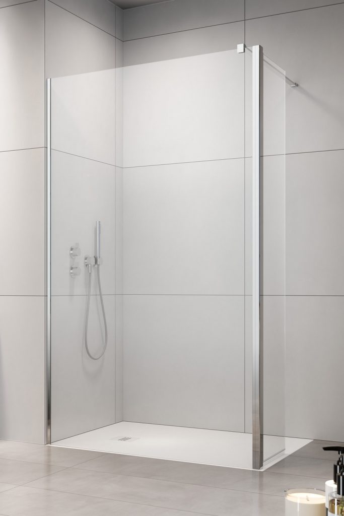 душевой уголок radaway eos ii walk-in l/r 90 прозрачное/хром