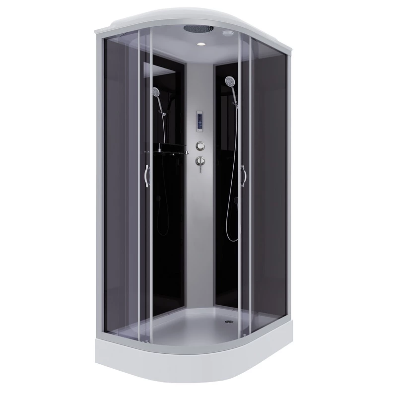 душевая кабина niagara classic ng-3512-14rp 120x80 стекла тонированные, профиль серебро