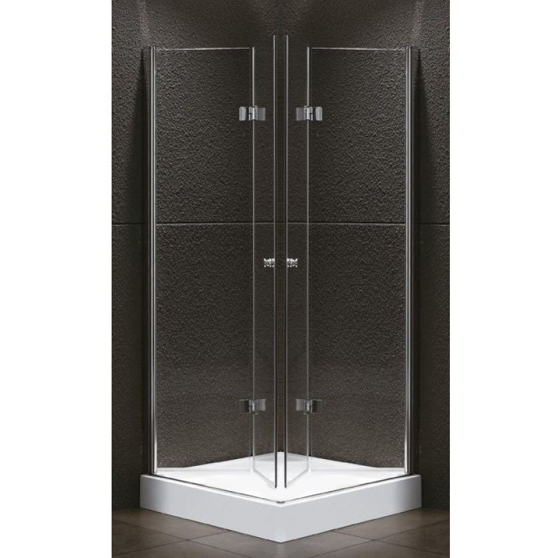душевой уголок cezares elena-w-ash-2-100/90-c-cr 100x90 стекла матовые, профиль хром
