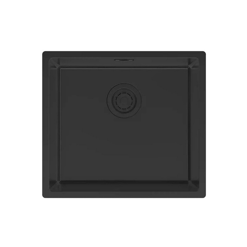 кухонная мойка paulmark lassan 49 uni la49-mbn 49x44 черный матовый