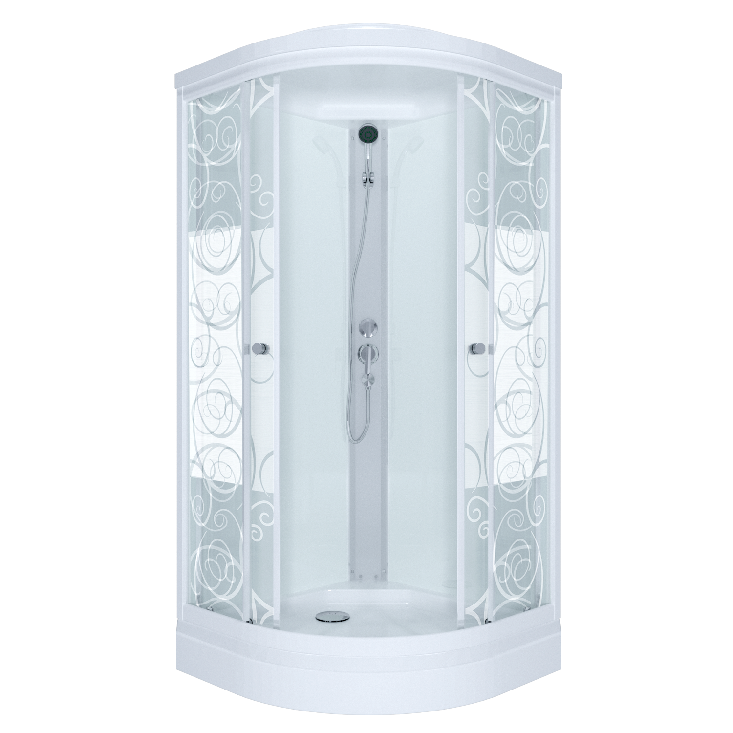 душевая кабина тритон стандарт а3 90x90 дн4 (низкий поддон / стекла узоры)