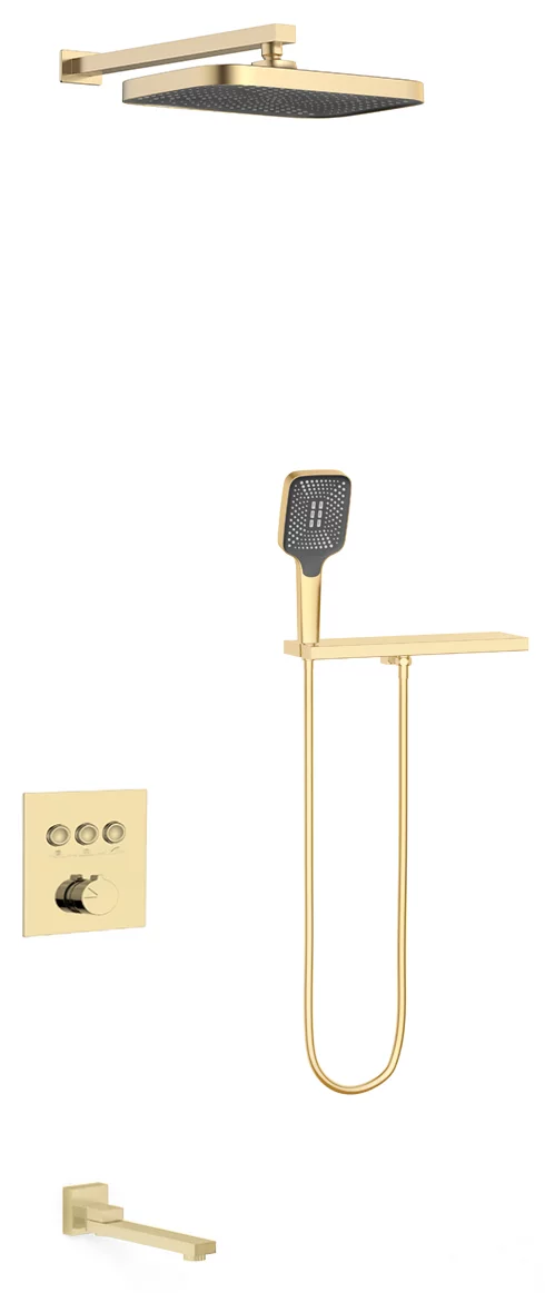душевая система vincea vsfw-4311rbg золотой матовый