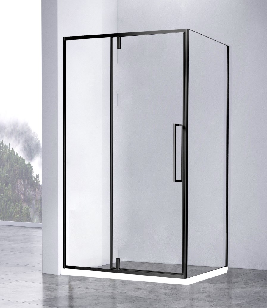 душевой уголок vincea slim-n vsr-4snp1010clb 100x100 прозрачное стекло / профиль черный матовый