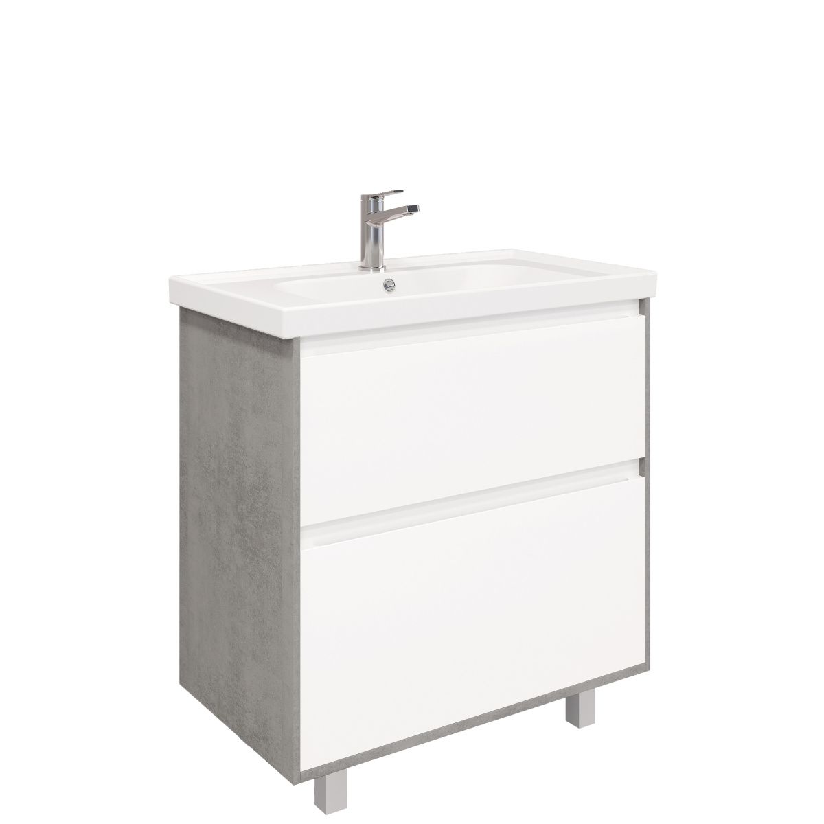 тумба laparet luno 80 под умывальник cerastyle frame 80 хромикс серебро/белый матовый