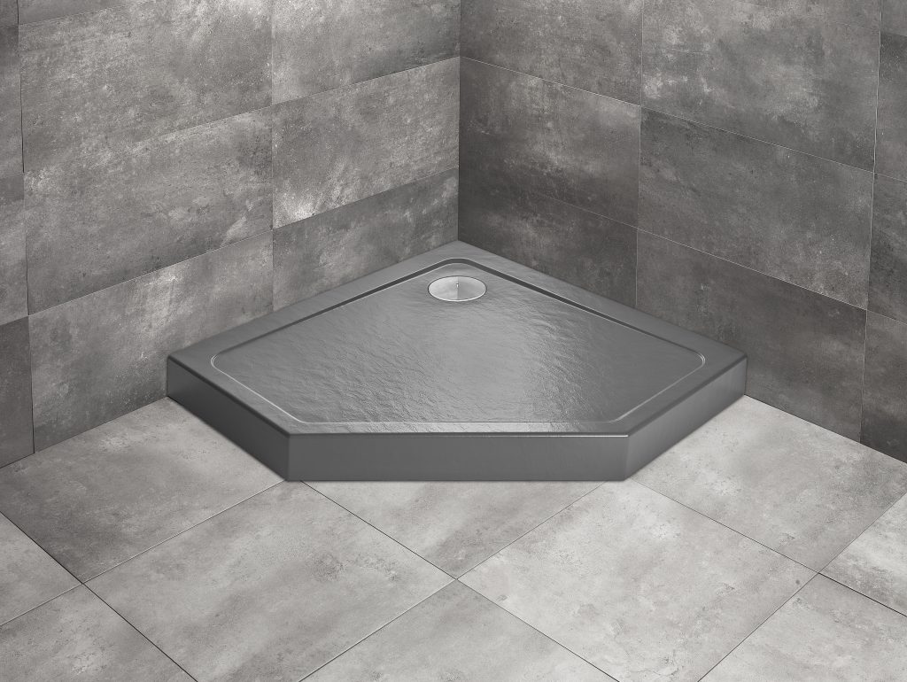 душевой поддон radaway doros pt compact 80x80 stone anthracite