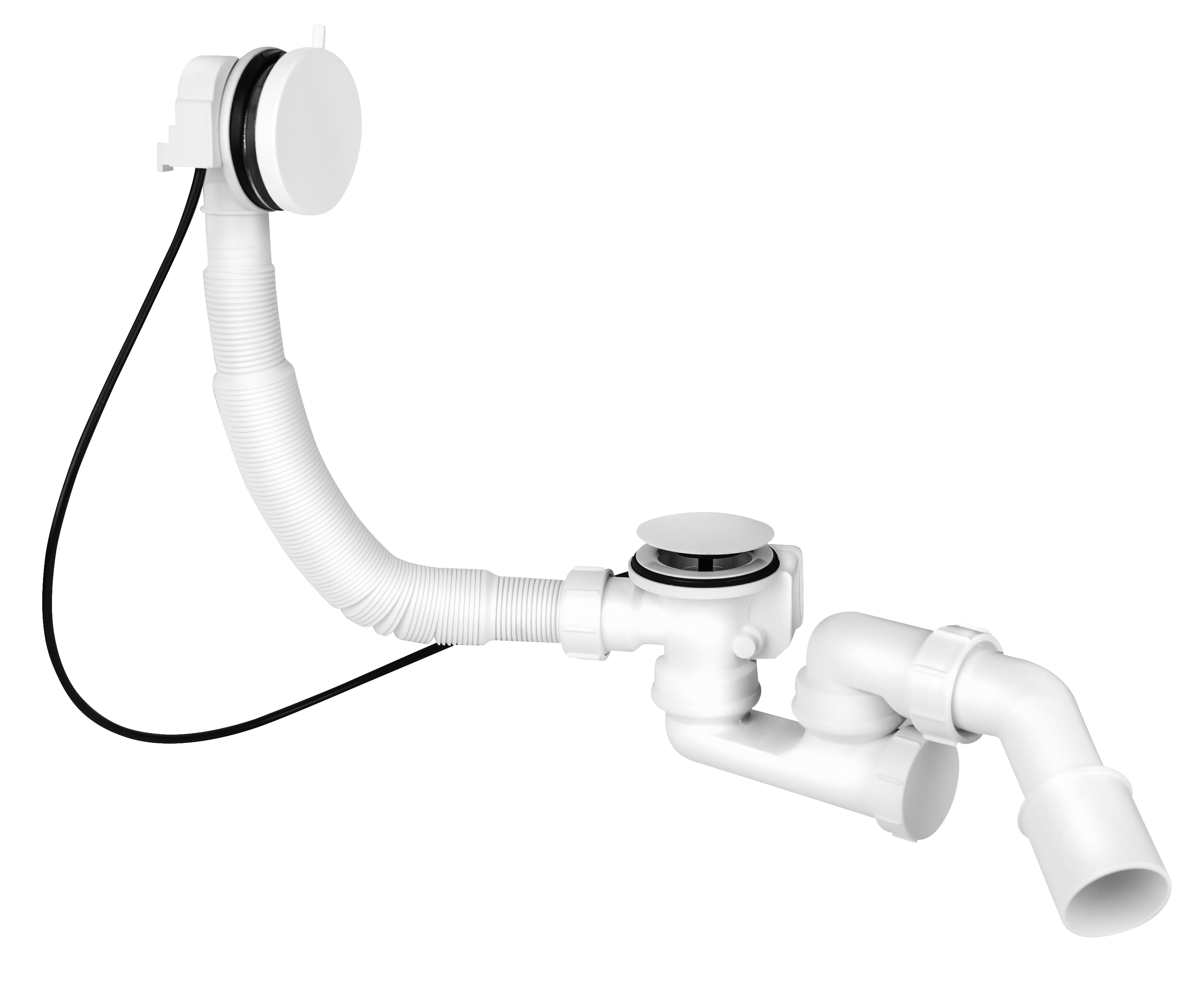 сифон для ванны mcalpine slim mp31ssf-whbr белый
