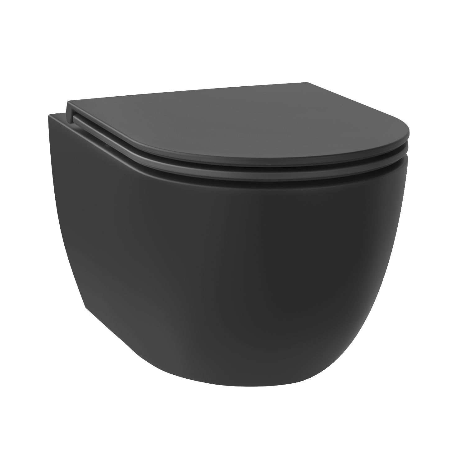 унитаз подвесной wellsee chalice perfection rimfree 182609001 безободковый черный матовый softclose