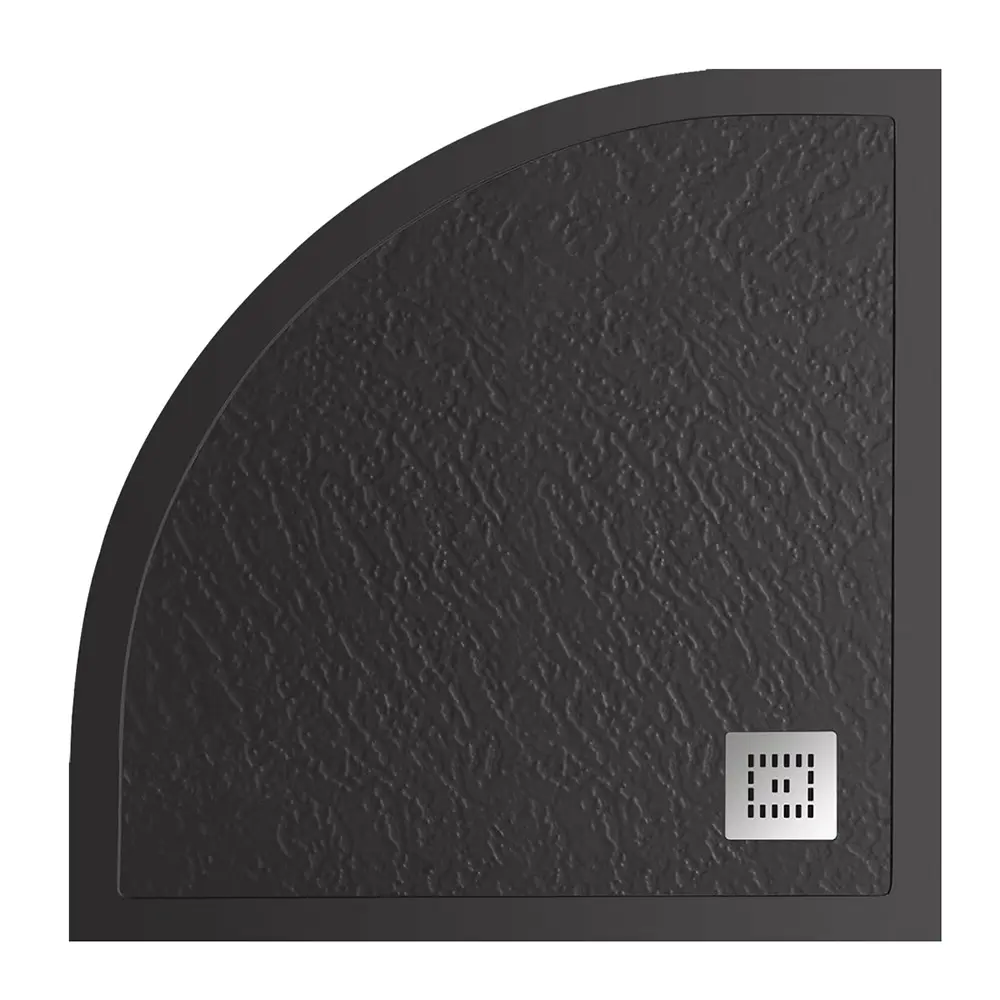 душевой поддон belbagno tray-mr-uno-r-90-550-35-nero 90x90, черный