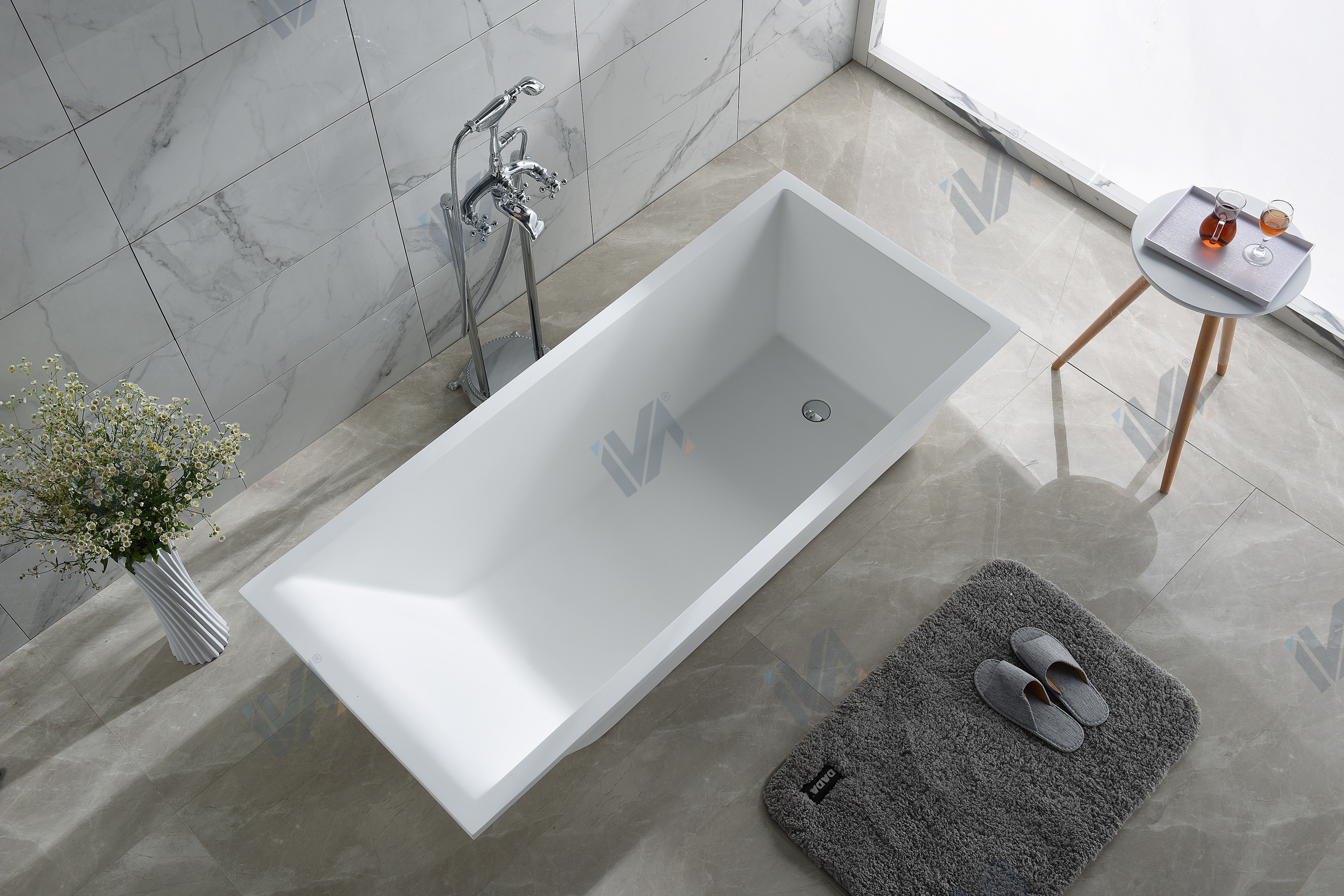 ванна из искусственного камня iva bs501168 168x74 белый
