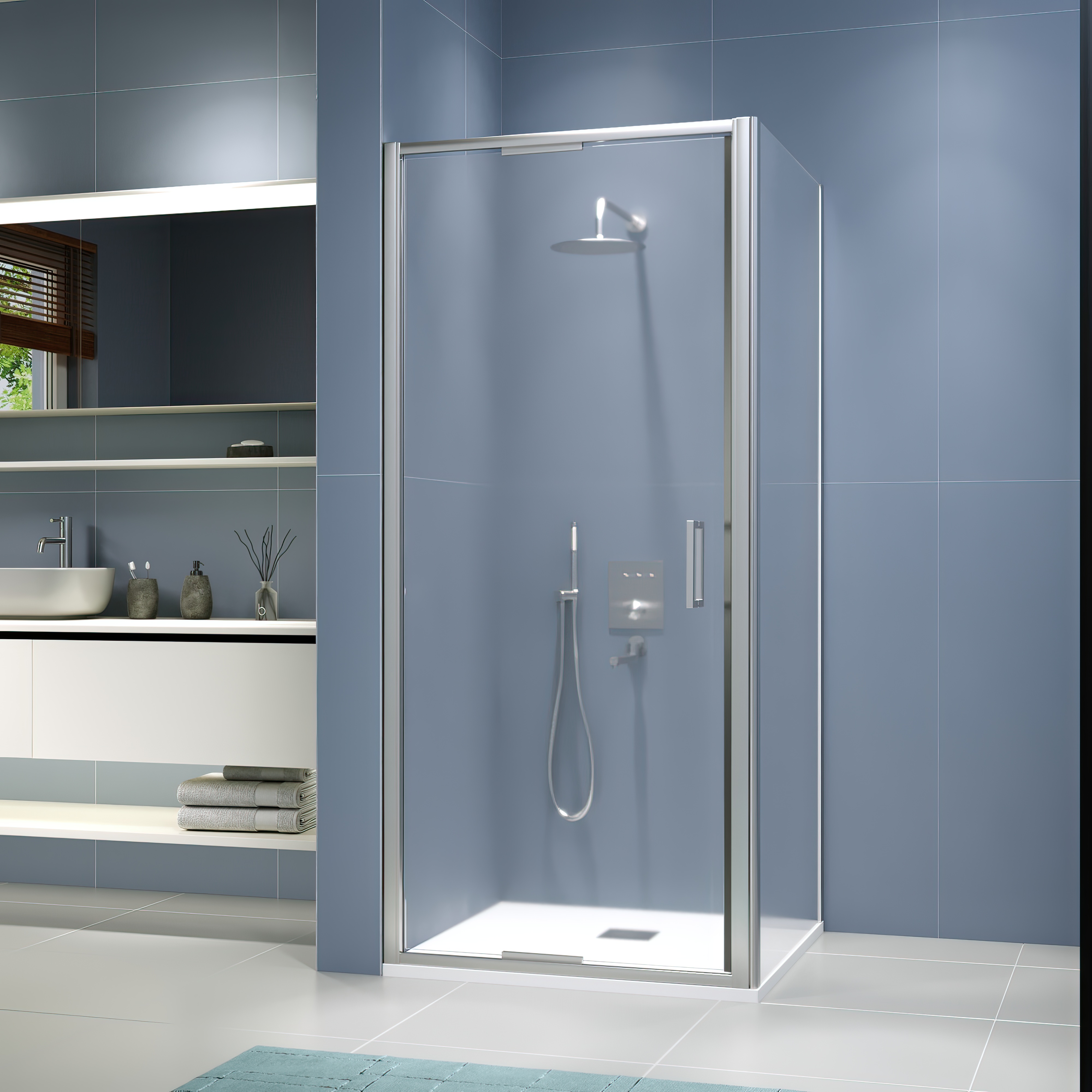душевой уголок rgw stilvoll sv-135 100x100 прозрачное стекло / профиль хром