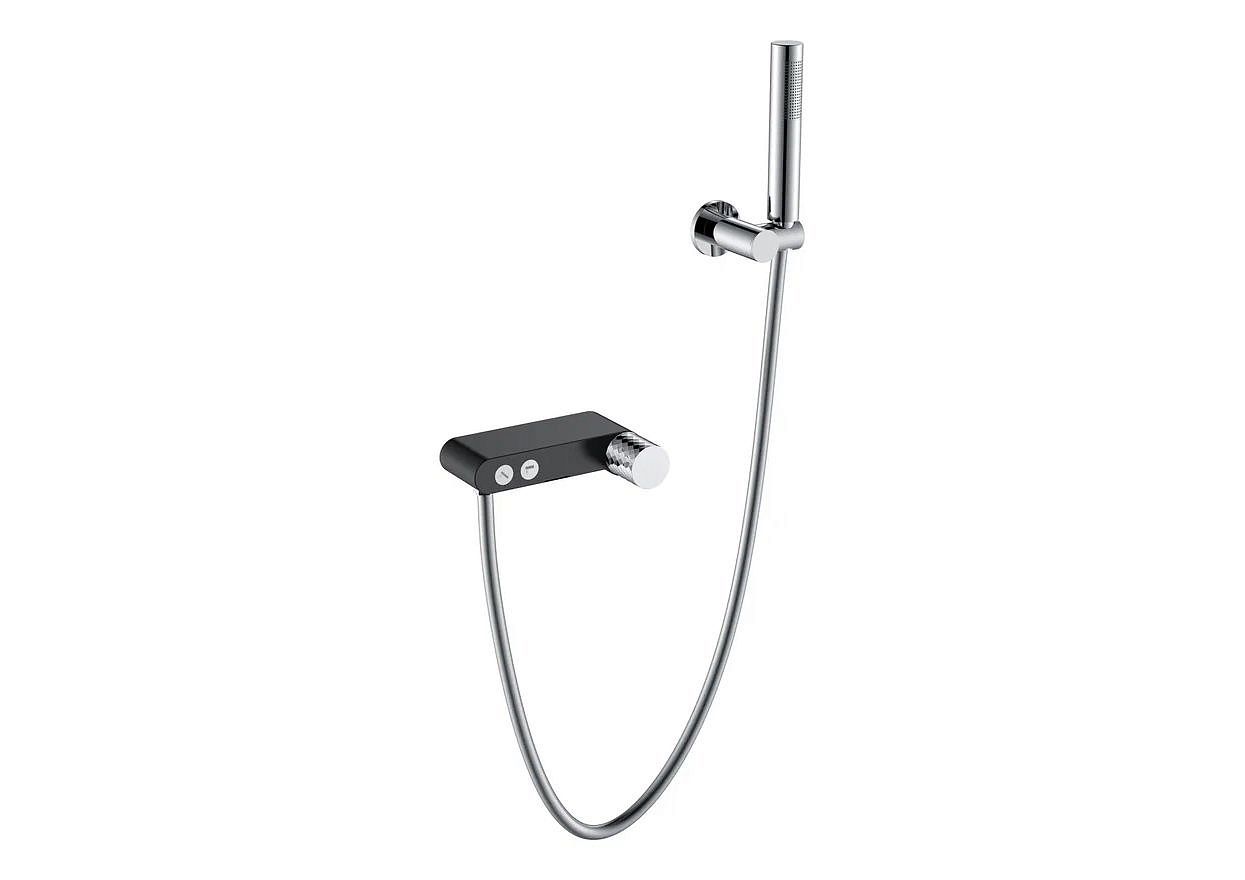смеситель для ванны boheme stick diamond 123-bcr black chrom