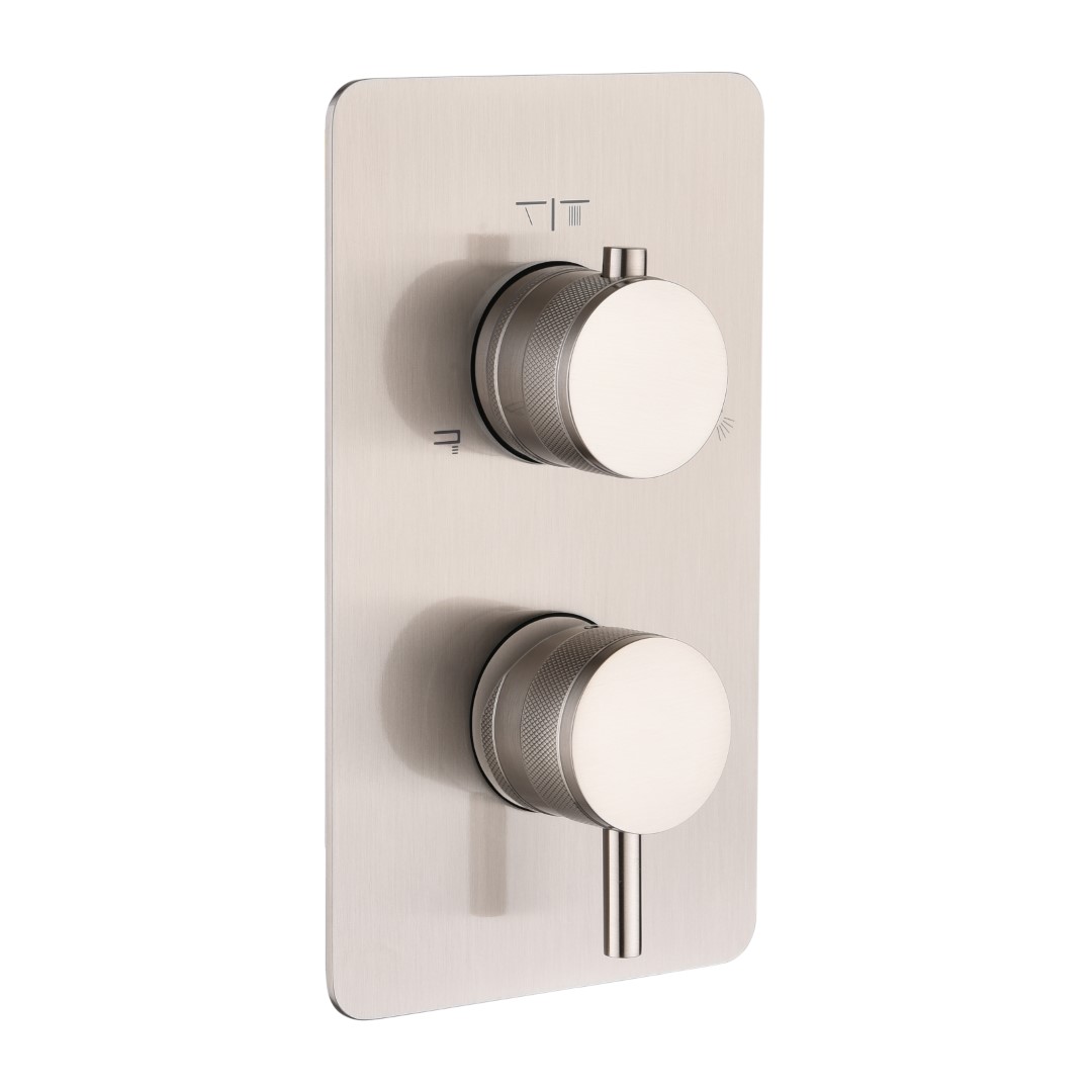 смеситель скрытого монтажа для душа boheme cell 135-3-nb с термостатом, никель