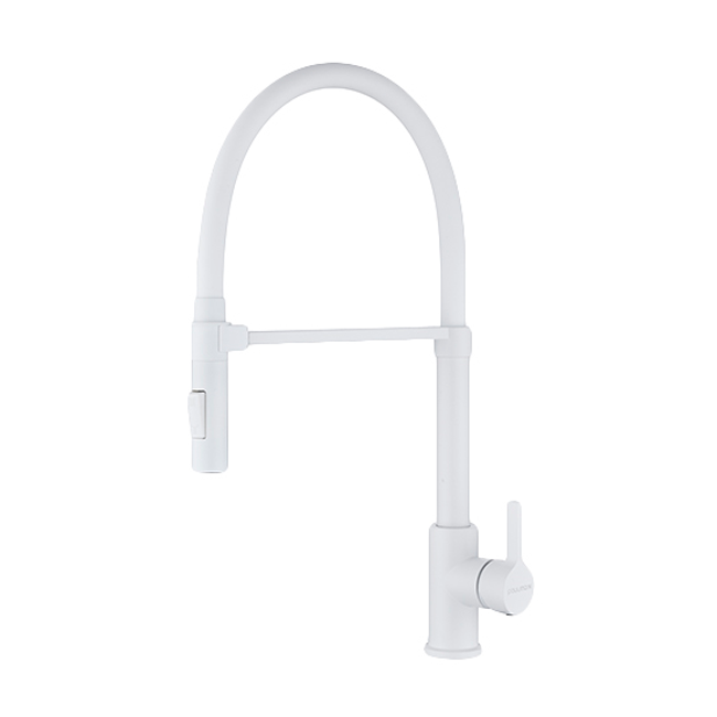 смеситель для кухни paulmark halt ha214021-431(wh) белый матовый