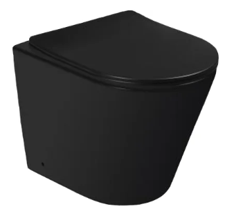 унитаз приставной santiline sl-5020mb 37,5x54,5 безободковый черный матовый softclose