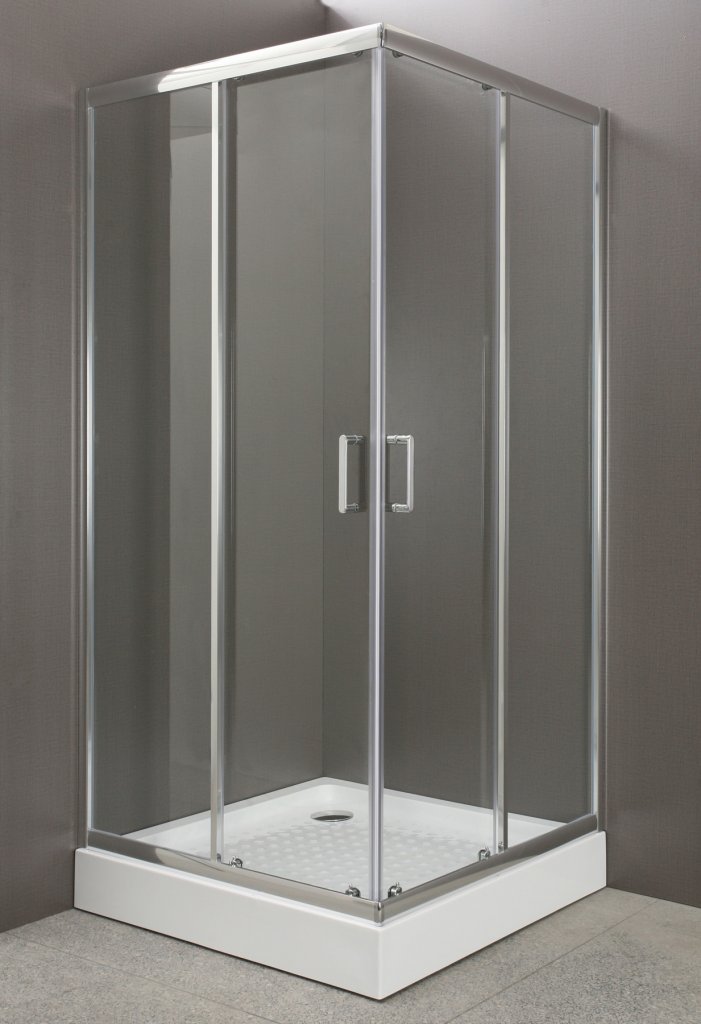 душевой уголок belbagno uno-195-a-2-100-c-cr стекла прозрачные