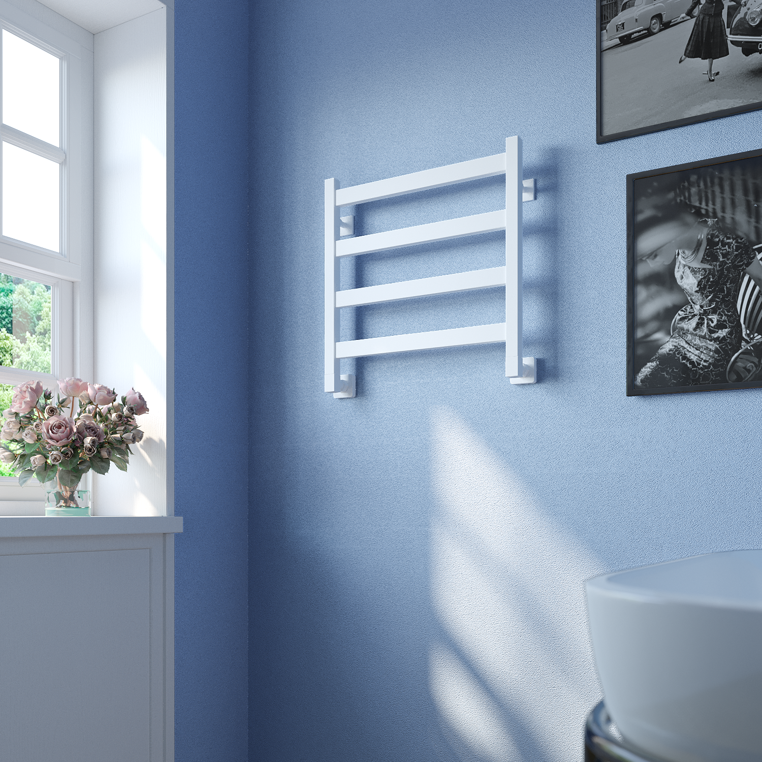 полотенцесушитель водяной stinox verona 50x50 белый матовый