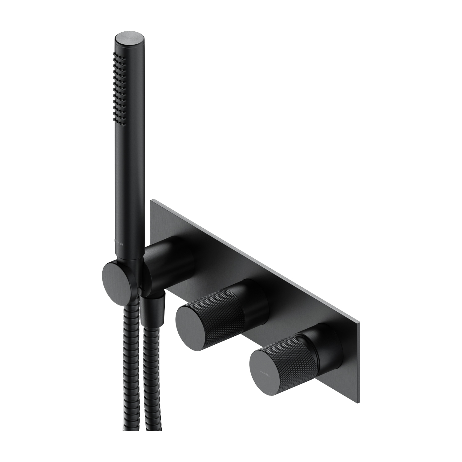 смеситель для ванны и душа скрытого монтажа omnires contour ct8035/1at антрацит