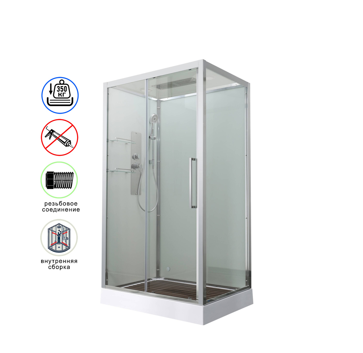 душевая кабина avacan z2911 ava 110x90 стекла прозрачные, профиль хром