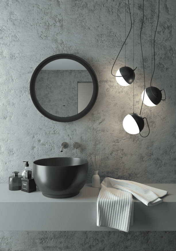 зеркало континент planet black led d800 ореольная теплая подсветка и б/к сенсор