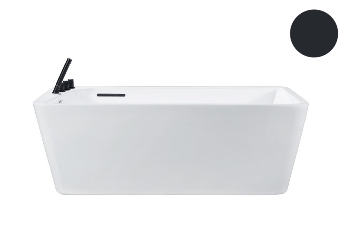ванна акриловая orans bt-nl609bl black 170x80 левая, черная