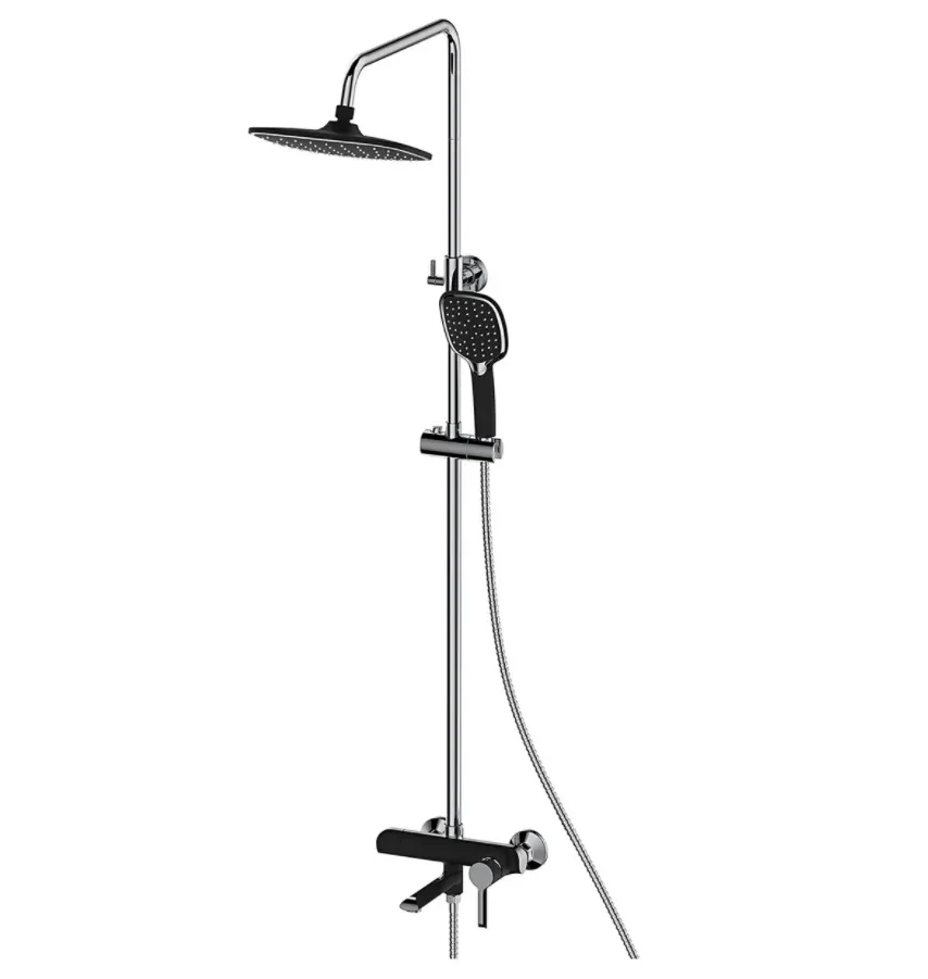 душевая стойка haiba hb24805-7 черный/хром