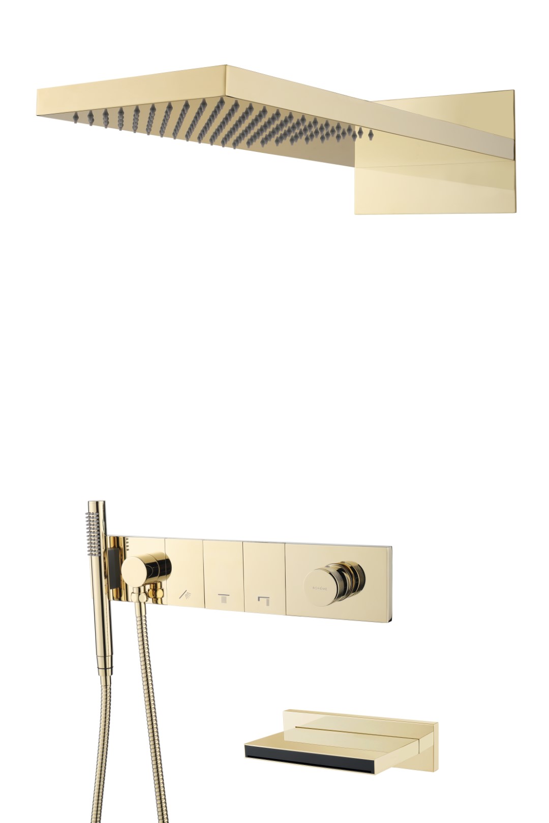 душевая система скрытого монтажа boheme zodiac matt gold 132-2-mg матовое золото