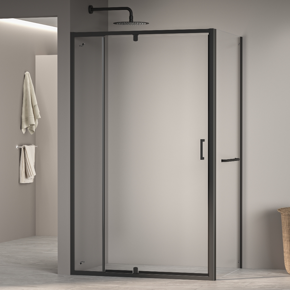 душевой уголок rgw passage pa-078-1b 110x100 прозрачное стекло / профиль черный